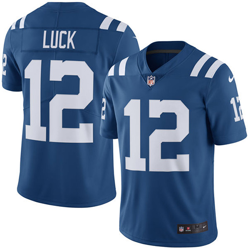 Youth Limited Andrew Luck Nike Jersey Royal Blue - #12 Rush NFL Indianapolis Colts